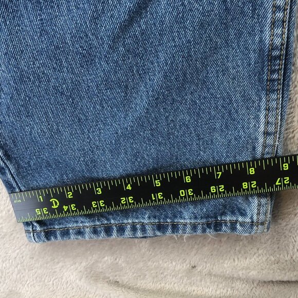 Levis Mens 550 Jeans 42x30 Relaxed Fit Straight Leg Blue Denim Classic Casual - Picture 8 of 14